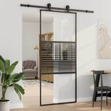 Staklena vrata Prugasti Crna 90 x 2 x 205 cm Aluminij Cijene