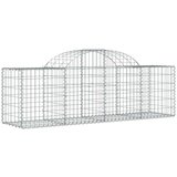  Obokana gabionska košara 3 kosi 200x50x60/80cm pocinkano železo | Shoptok.si