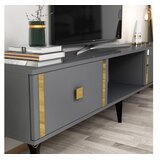 Hanah home TV komoda Doruk, 150x44,6x29,6 cm, antracit-zlatna boja | Eponuda.ba
