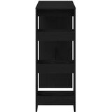  Barski stol s policama Crni hrast 90x40x103,5 cm Konstruirano drvo | shoptok.hr