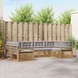 Set vanjskih sofa 6 kom. Bijela i svjetlosiva 325 x 170,5 x 73 cm | shoptok.hr