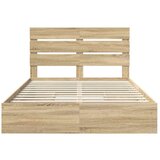  Postelja s shranjevanjem z vzglavjem Sonoma hrast 140 x 200 cm, (5000106638) | Shoptok.si