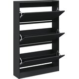 Ormarić za cipele crni 80x21x125,5 cm od konstruiranog drva | Eponuda.ba