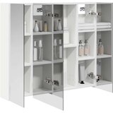  Kopalniška ogledalna omara s polico Bela 80 x 14.5 x 70 cm, (5000233308) | Shoptok.si