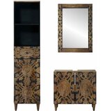  Set namještaja za kupaonicu Zidne 3 pcs Smeđa Čvrsto drvo manga | Eponuda.ba
