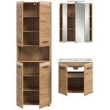 MID.YOU Kopalnica Z Umivalnikom Ice, Barva Hrasta, 3-Delna | Shoptok.si