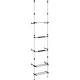  Teleskopski vrtni regal s 3 policami srebrn aluminij, (20766824) | Shoptok.si