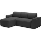 ELTAP Antracitno siva kotna sedežna garnitura iz tkanine bouclé (levi kot/z ležalnikom) Ume – | Shoptok.si
