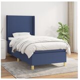 vidaXL Box spring postelja z vzmetnico moder 80x200 cm blago Cene
