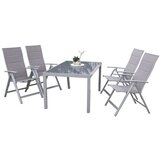 Gardenson Vrtna Garnitura Taviano, 5-Delno, Aluminij, Steklo | Shoptok.si