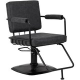 Shumee Frizerski stol Gabbiano Catania Loft Old Leather črn, (21388193) Cene