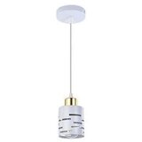 Viseći luster na sajli ELEN 1xE27/35W/230V bela/zlatna Cene