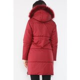 Dewberry Z6668 WOMEN'S COAT-BURGUNDY | shoptok.hr