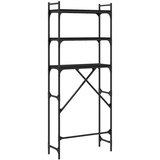  Polica za perilicu rublja crne 67x25x163 cm drvena | Eponuda.com