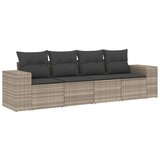vidaXL 4-dijelni set vrtnih sofa s jastucima svijetlosivi poliratan | shoptok.hr