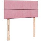 vidaXL Otomanski posteljni okvir z vzmetnico roza 90x200 cm žamet | Shoptok.si