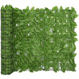 vidaXL Balkonsko platno z zelenim listjem 500x100 cm Cene
