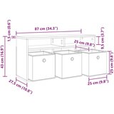  Nizek šalter s predalom Siva Sonoma 87 x 27,5 x 43 cm, (5000238879) | Shoptok.si