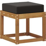  Vanjska Stolica Klupa s jastukom Prirodna 43 x 43 x 37 cm - Prirodna i crno 40 cm Otvoreno područje nogu | shoptok.hr