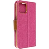 AVIZAR Ovitek iz tkanine za kartice za iPhone 14, serija Canvas Book - roza, (20670457) Cene
