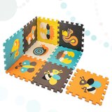  Pjenasta puzzle podloga za igru 9kom. šarene životinje 85x85x1cm | shoptok.hr