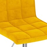 vidaXL Okretne blagovaonske stolice 4 kom boja senfa baršunaste | shoptok.hr