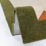 Flair Rugs Zelen/v naravni barvi ročno tkan volnen tekač 60x230 cm Apex Border Wool – | Shoptok.si