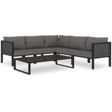 The Living Store Vrtna garnitura z blazinami 6-delna poli ratan antracitna - Vrtna Počivalna Garnitura, (21424191) | Shoptok.si