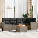 vidaXL 6-dijelni set vrtnih sofa od poliratana s jastucima sivi | shoptok.hr