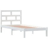  Posteljni okvir bel iz trdnega lesa 90x190 cm 3FT, (20903045) | Shoptok.si