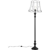 QAZQA Stoječa svetilka črna z odtenkom Granny Frame 45 cm - Classico Cene