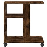  Bočni stolić s kotačima boja hrasta 50 x 30 x 55 cm drveni | shoptok.hr