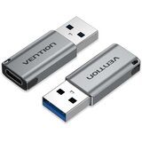Vention USB 3.0 Male to USB-C Female Adapter Gray Aluminum Alloy Type | shoptok.hr