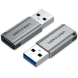 USB 3.0 Male to USB-C Female Adapter Gray Aluminum Alloy Type