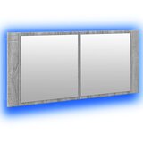  LED kupaonski ormarić s ogledalom siva boja hrasta 100x12x45 cm | shoptok.hr