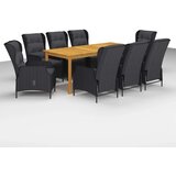  9-dijelni vrtni blagovaonski set tamnosivi | shoptok.hr