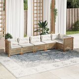  6-dijelni set vrtnih sofa s jastucima bež od poliratana | shoptok.hr