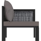  Modularna kutna sofa od poliratana s lijevim naslonom antracit | shoptok.hr