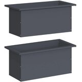  Vrtna posuda za sadnju s LED svjetlom 2 kom. Antracit - Antracit 30 x 60 x 30 cm 2 | shoptok.hr