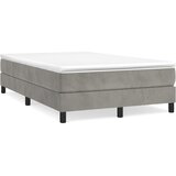 Box spring krevet s madracem svjetlosivi 120x200 cm baršunasti | shoptok.hr