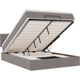  Otomanska postelja z vzmetnico & LEDs taupe 140x190 cm blago, (22053667) | Shoptok.si