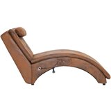  Masažni počivalnik z blazino rjavo umetno semiš usnje | Shoptok.si