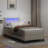  Krevet s opruga kutije Bijelo 90 x 190 cm Umjetna koža | shoptok.hr