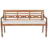 BATAVIA klupa s jastucima 150 cm tikovina | Eponuda.com