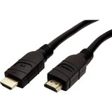 Value HDMI priključni kabel HDMI-A vtič\, HDMI-A vtič 25.00 m črna 14.99.3454 #####4K UHD\, zaščiten\, aktivno z ojačitvijo signala HDMI kabel, (20415335) | Shoptok.si