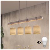Brilagi LED luster na lanku NUBILA 4xE27/60W/230V siva/svetlo braon Cene