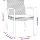 vidaXL Set 3 Rjava PE ratan in jeklo Srednja Vzdržljiv Zunanji stol, (22087671) | Shoptok.si