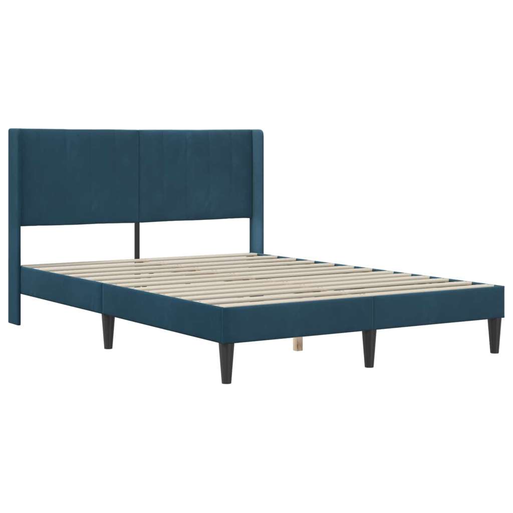  Okvir za krevet Plava 140 x 190 cm Baršun - Plava 140 x 190 cm | shoptok.hr