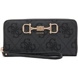 Guess Denarnice Janie Logo Slg Lrg Zip Around Črna Cene
