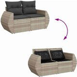 vidaXL 7-dijelni set vrtnih sofa svjetlosivi od poliratana | shoptok.hr